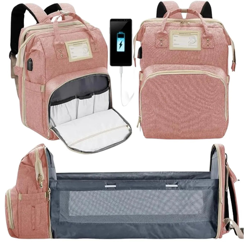 👜 BOLSA 3 EN 1 CON CUNA 🍼 Y PUERTO USB - LANZAMIENTO SIN PRECEDENTES