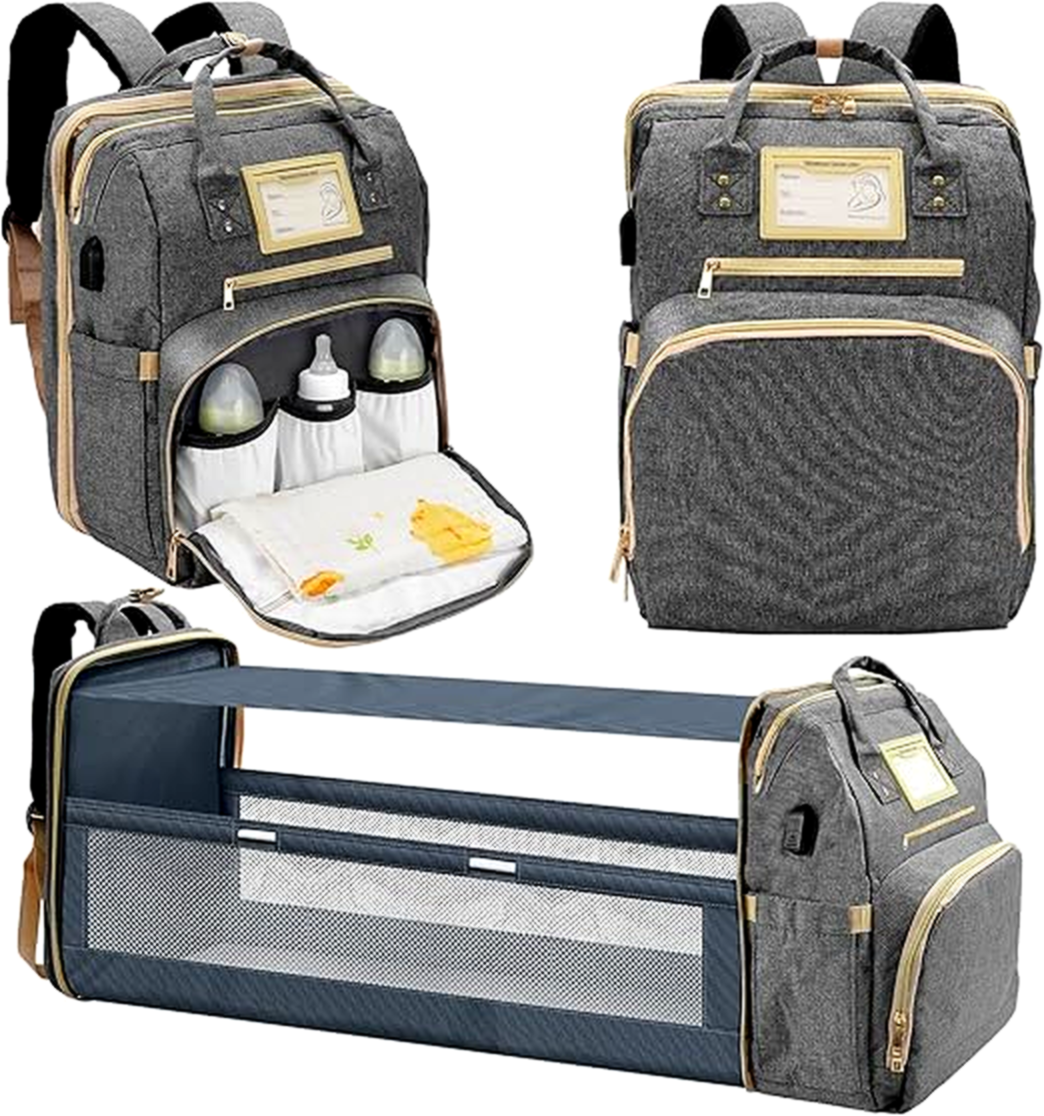 👜 BOLSA 3 EN 1 CON CUNA 🍼 Y PUERTO USB - LANZAMIENTO SIN PRECEDENTES